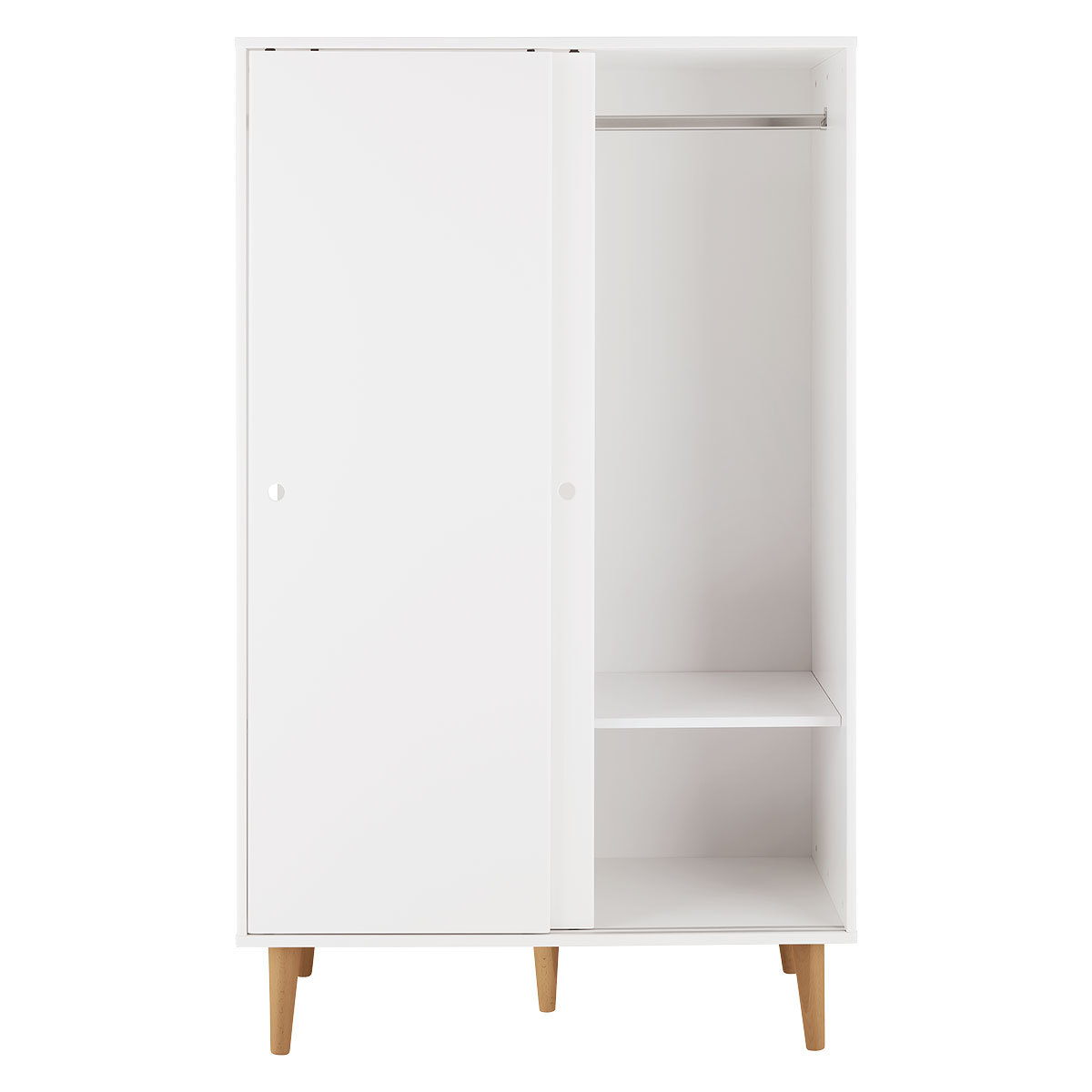 Cato White 2 Door Sliding Wardrobe, White – image 5