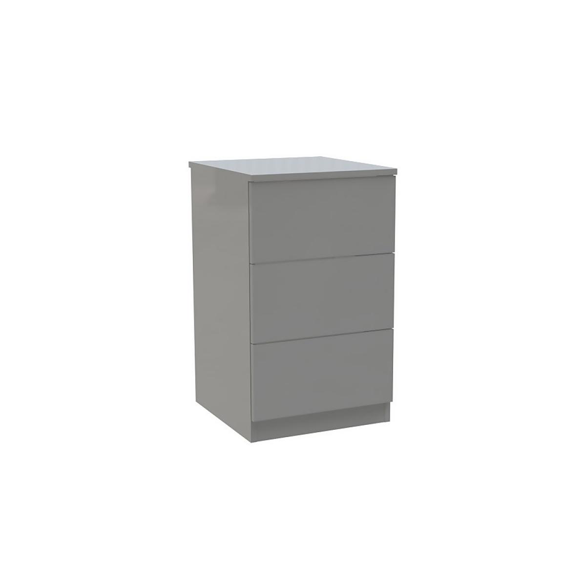 House Beautiful Honest Double Wardrobe Bedroom Set, Grey Carcass - Gloss Grey Slab Doors – image 3