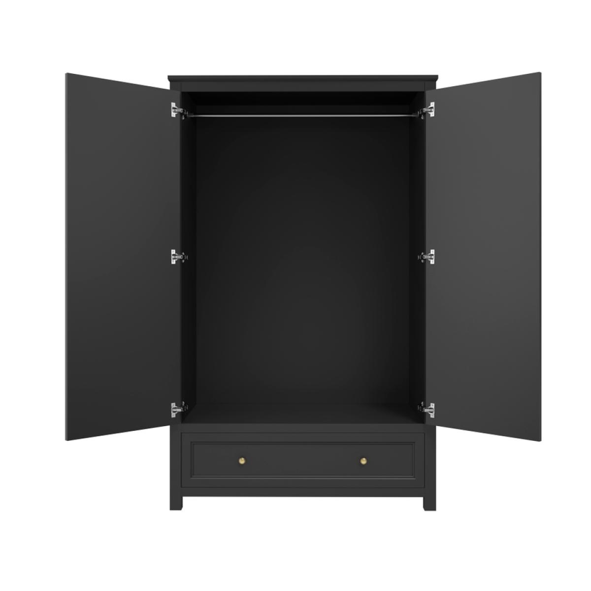 Ives 2 Door Wardrobe Black – image 5
