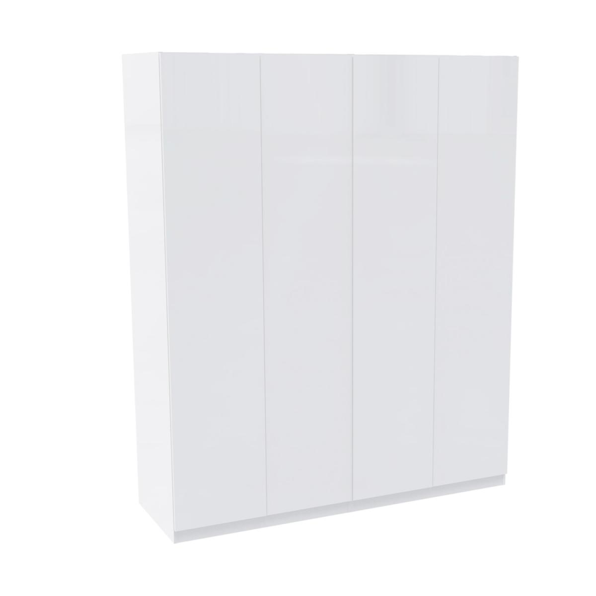 House Beautiful Honest Quad Wardrobe, White Carcass - Gloss White Slab Doors (W) 1800mm x (H) 2196mm – image 2