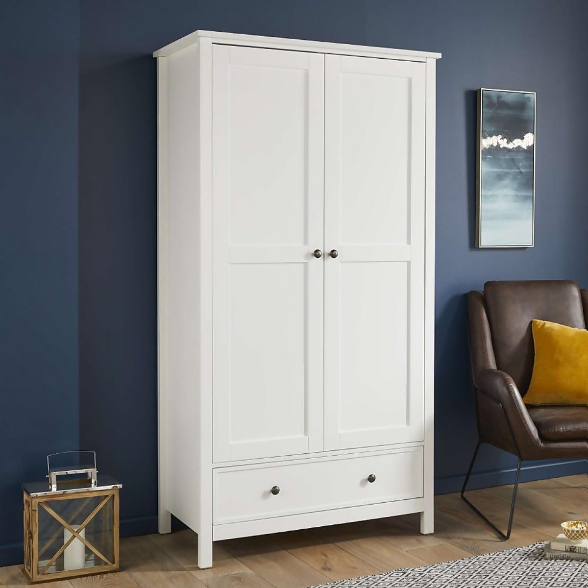 Helmsley 2 Door 1 Drawer Wardrobe – image 2