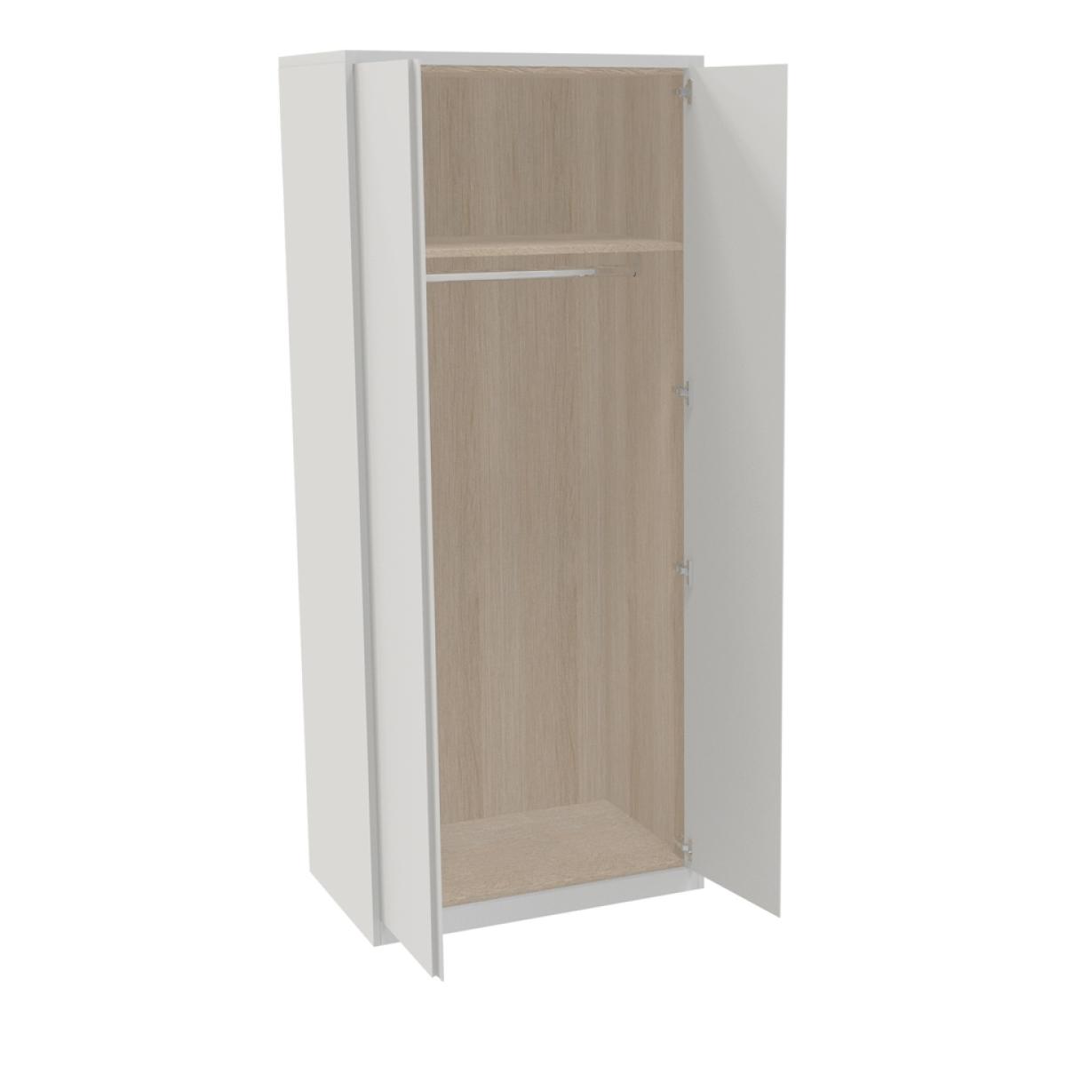 House Beautiful Escape Fitted Look Double Wardrobe, Oak Effect Carcass - Matt Grey Handleless Doors (W)940mm x (H)2226mm – image 3