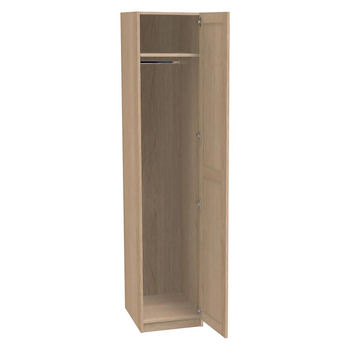 House Beautiful Realm Single Wardrobe, Oak Effect Carcass - Oak Effect Shaker Door (W) 450mm x (H) 2196mm – image 3