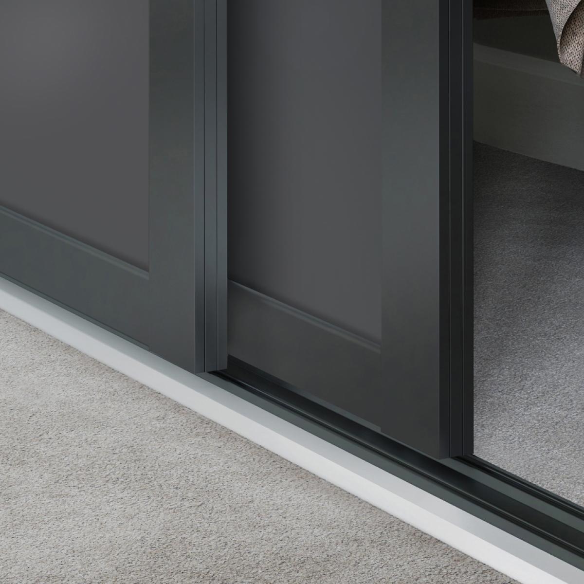 Shaker Sliding Wardrobe Door 1  Panel Graphite (W)610mm – image 3