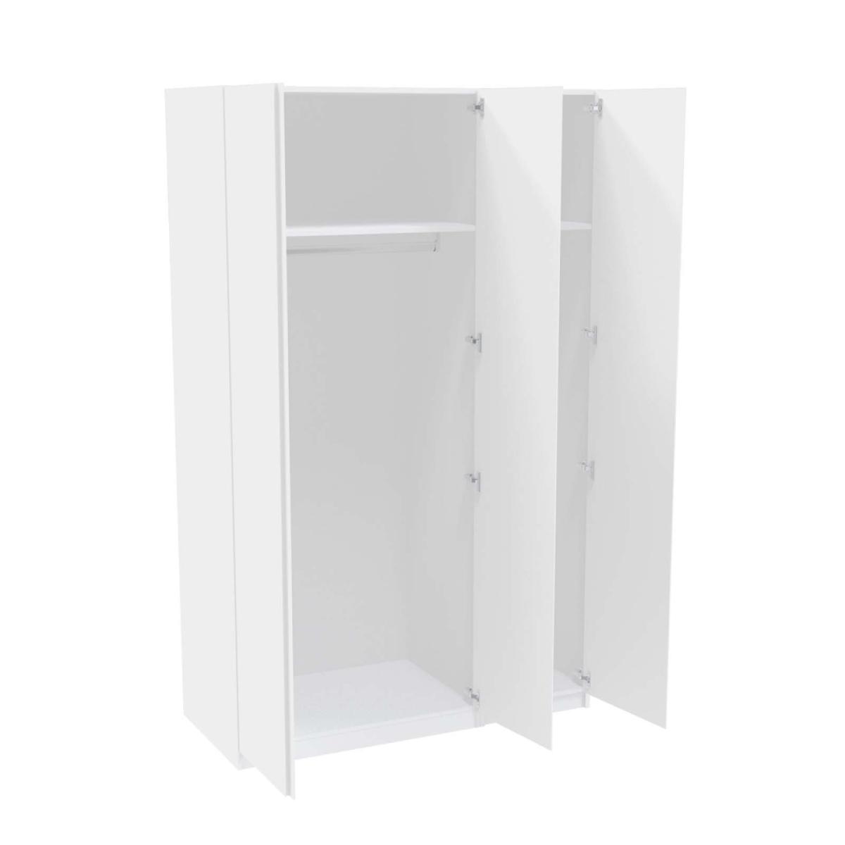House Beautiful Escape Triple Wardrobe, White Carcass - Matt White Handleless Doors (W)1350mm x (H)2196mm – image 2