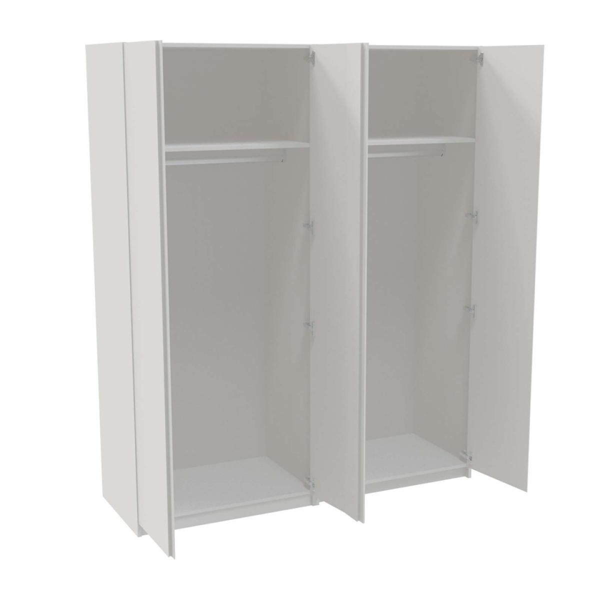 House Beautiful Escape Quad Wardrobe, Grey Carcass - Matt Grey Handleless Doors (W)1800mm x (H)2196mm – image 2