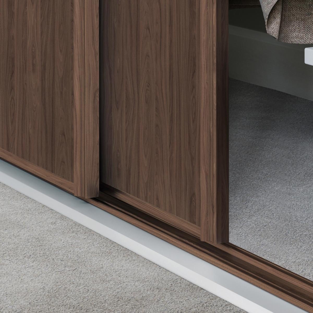 Classic Sliding Wardrobe Door Walnut Panel with Walnut Frame (W)610mm – image 3