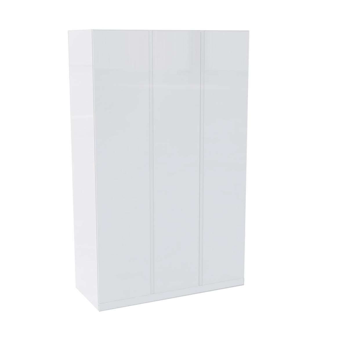 House Beautiful Escape Triple Wardrobe, White Carcass - Gloss White Handleless Doors (W) 1350mm x (H) 2196mm – image 2