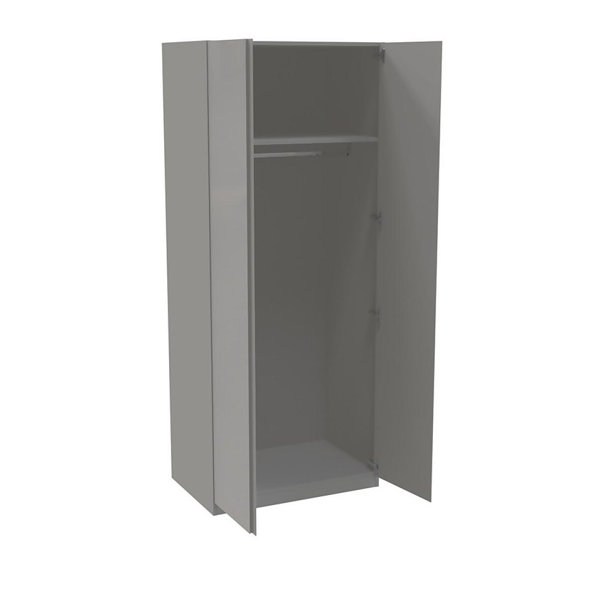House Beautiful Escape Double Wardrobe Bedroom Set, Grey Carcass - Gloss Grey Handleless Doors – image 2