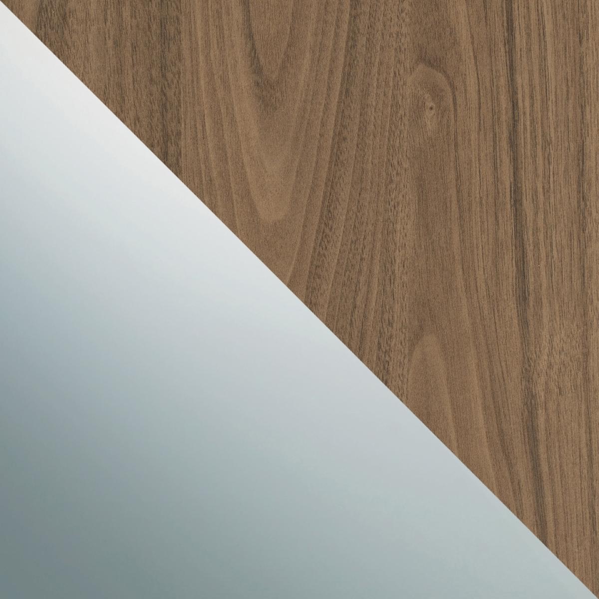 Classic 4 Door Sliding Wardrobe Kit Walnut Panel/Mirror with Walnut Frame (W)3586mm x (W)2260mm – image 5