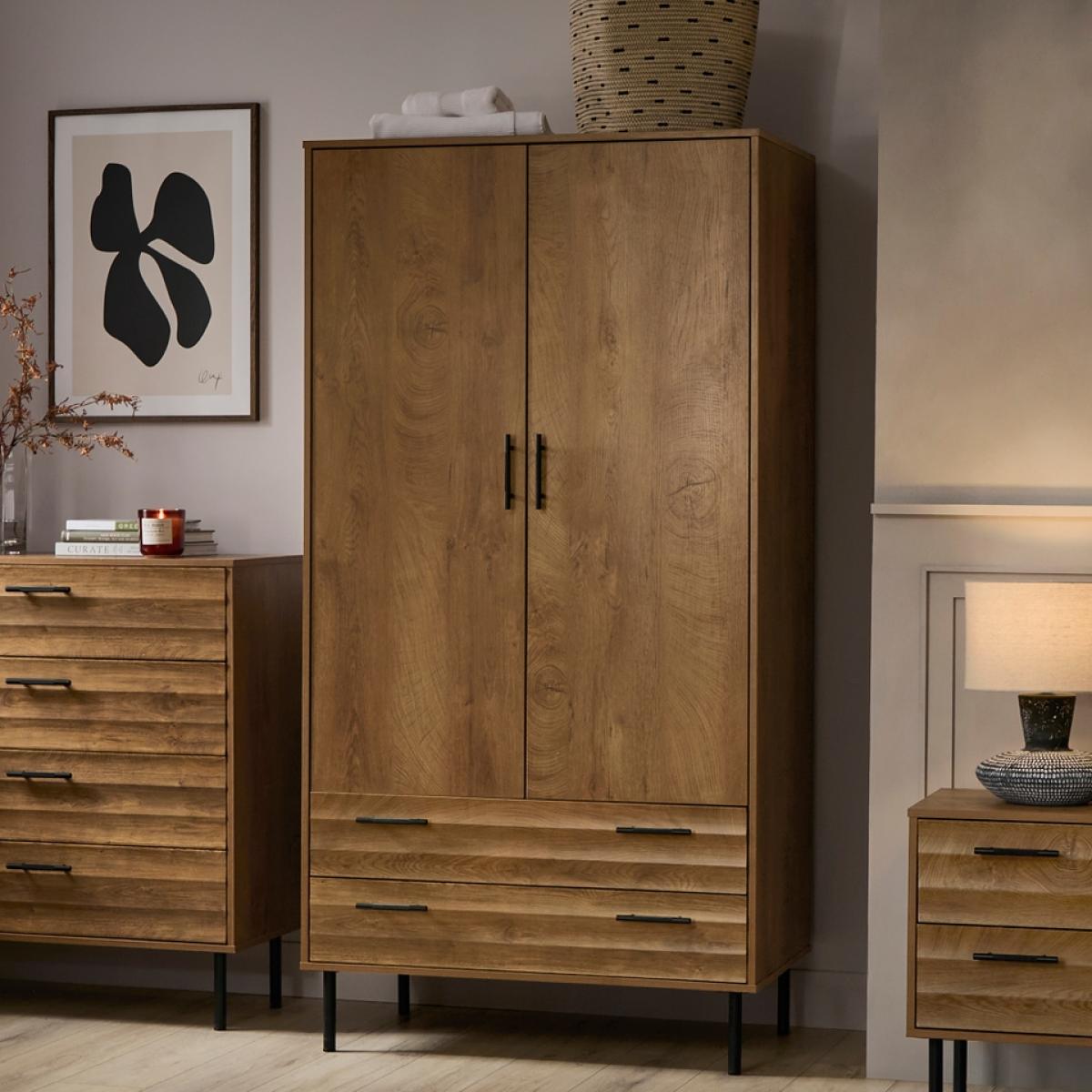 Toronto 2 Drawer Wardrobe – image 2