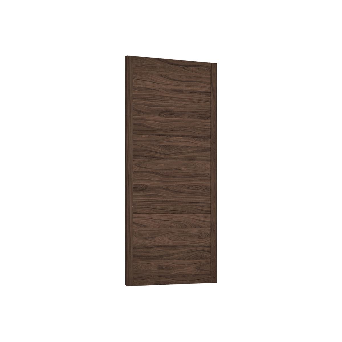 Shaker Sliding Wardrobe Door 3 Panel Walnut (W)914mm – image 1
