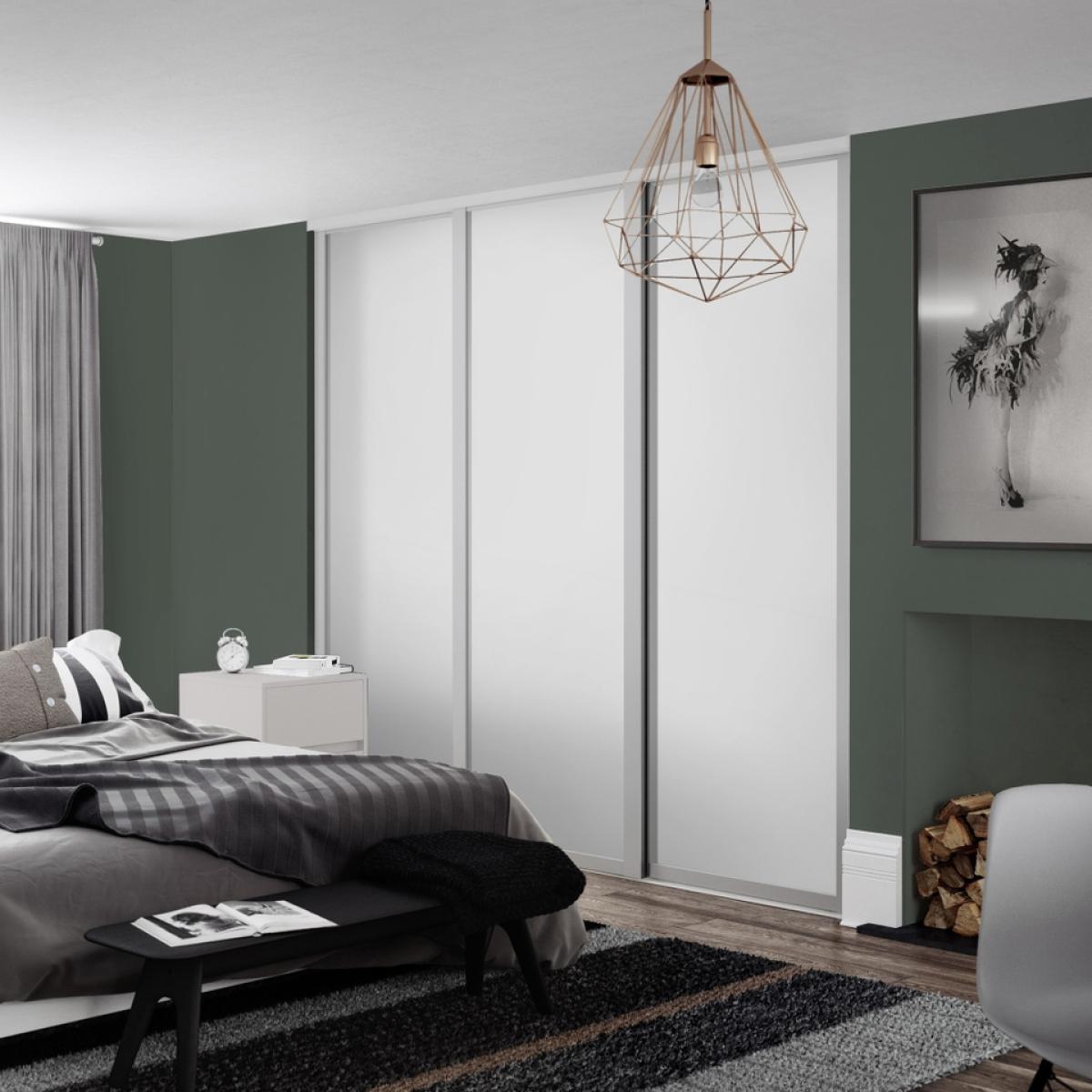 Shaker Sliding Wardrobe Door 1 Panel Dove Grey (W)762mm – image 2