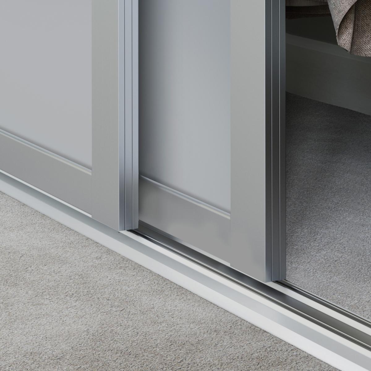 Shaker Sliding Wardrobe Door 1 Panel Dove Grey (W)762mm – image 3