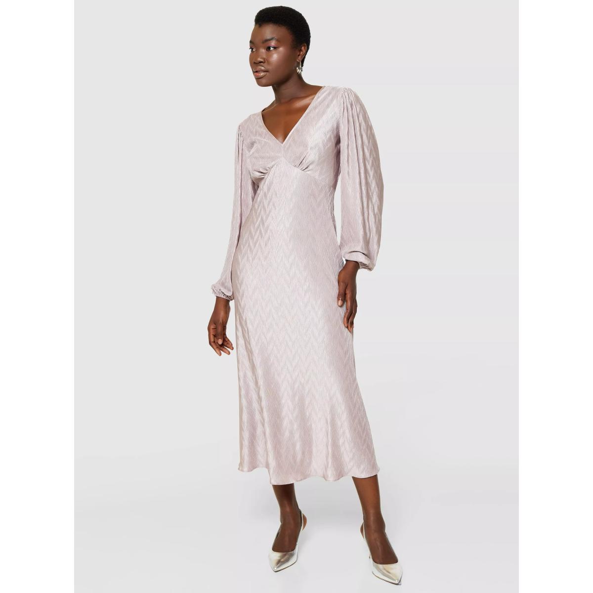 Closet London Jacquard Empire Line Midi Dress, Lilac – image 2