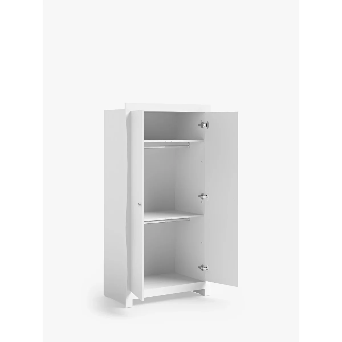 Little Acorns Traditional Sleigh Double Wardrobe, White – image 2