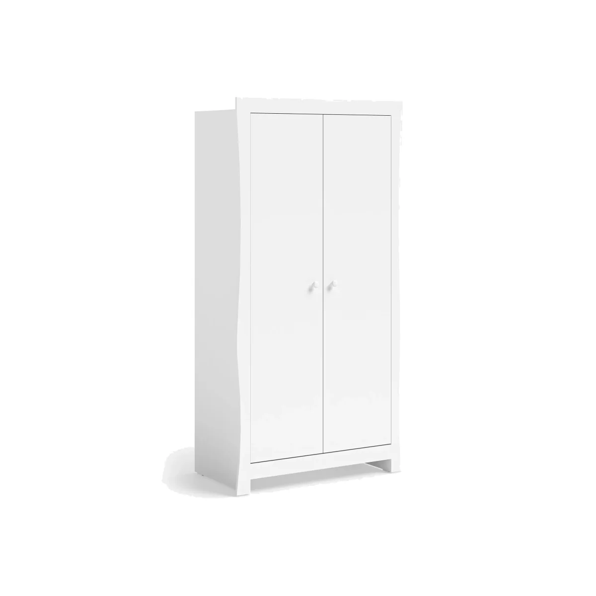 Little Acorns Traditional Sleigh Double Wardrobe, White – image 1