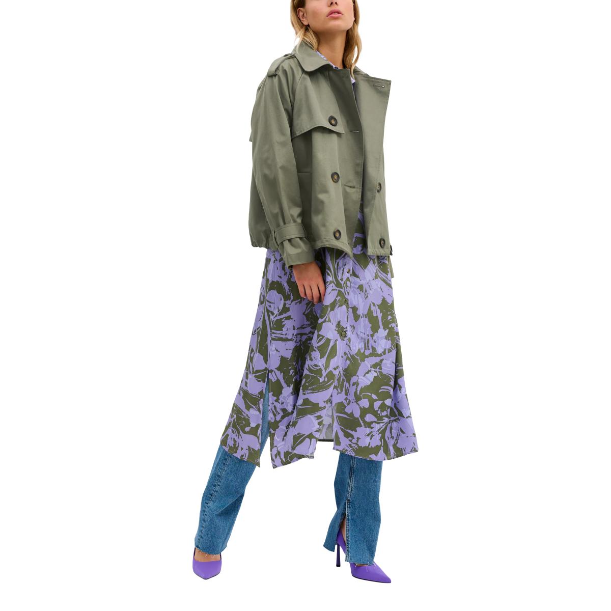 MY ESSENTIAL WARDROBE Mira Trench Jacket, Dusty Olive – image 3