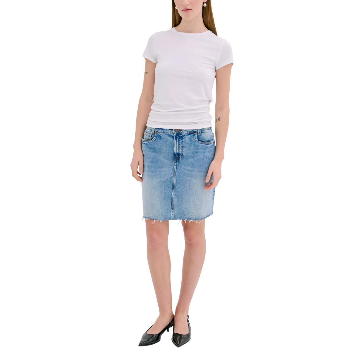 MY ESSENTIAL WARDROBE Dango Denim Mini Skirt, Light Blue Retro Was – image 3