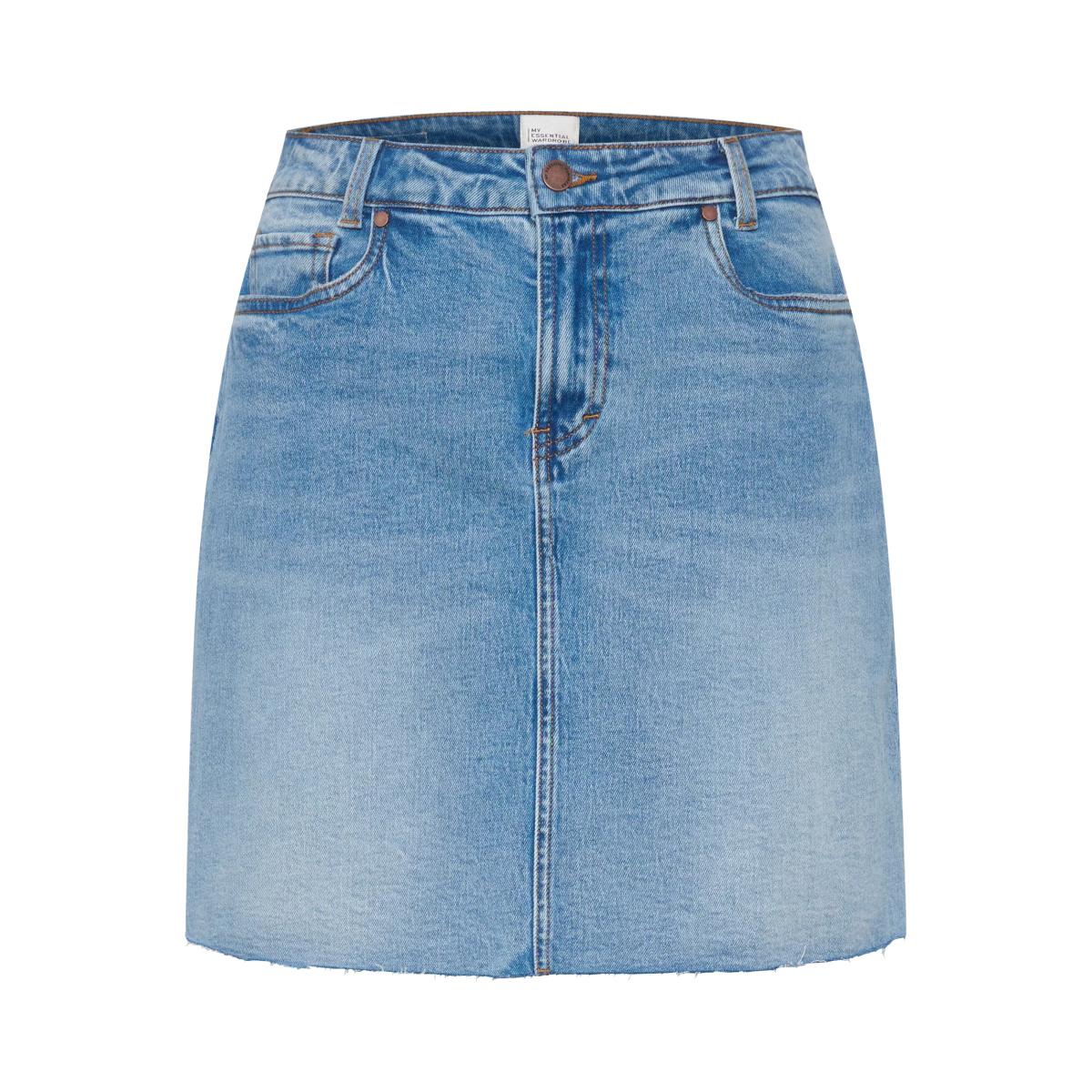 MY ESSENTIAL WARDROBE Dango Denim Mini Skirt, Light Blue Retro Was – image 4