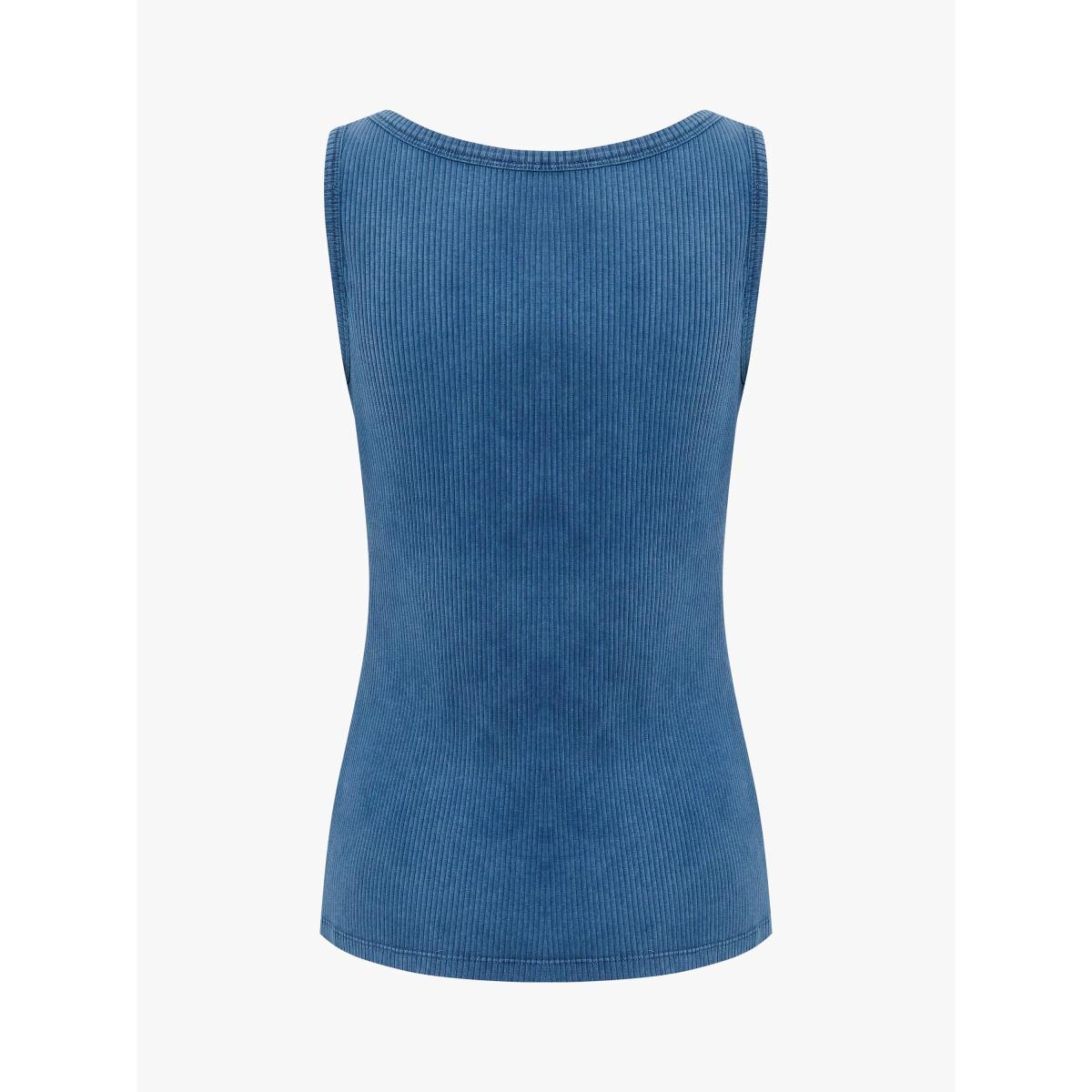 MY ESSENTIAL WARDROBE Ace Ribbed Jersey Vest Top, Washed Blue – image 5