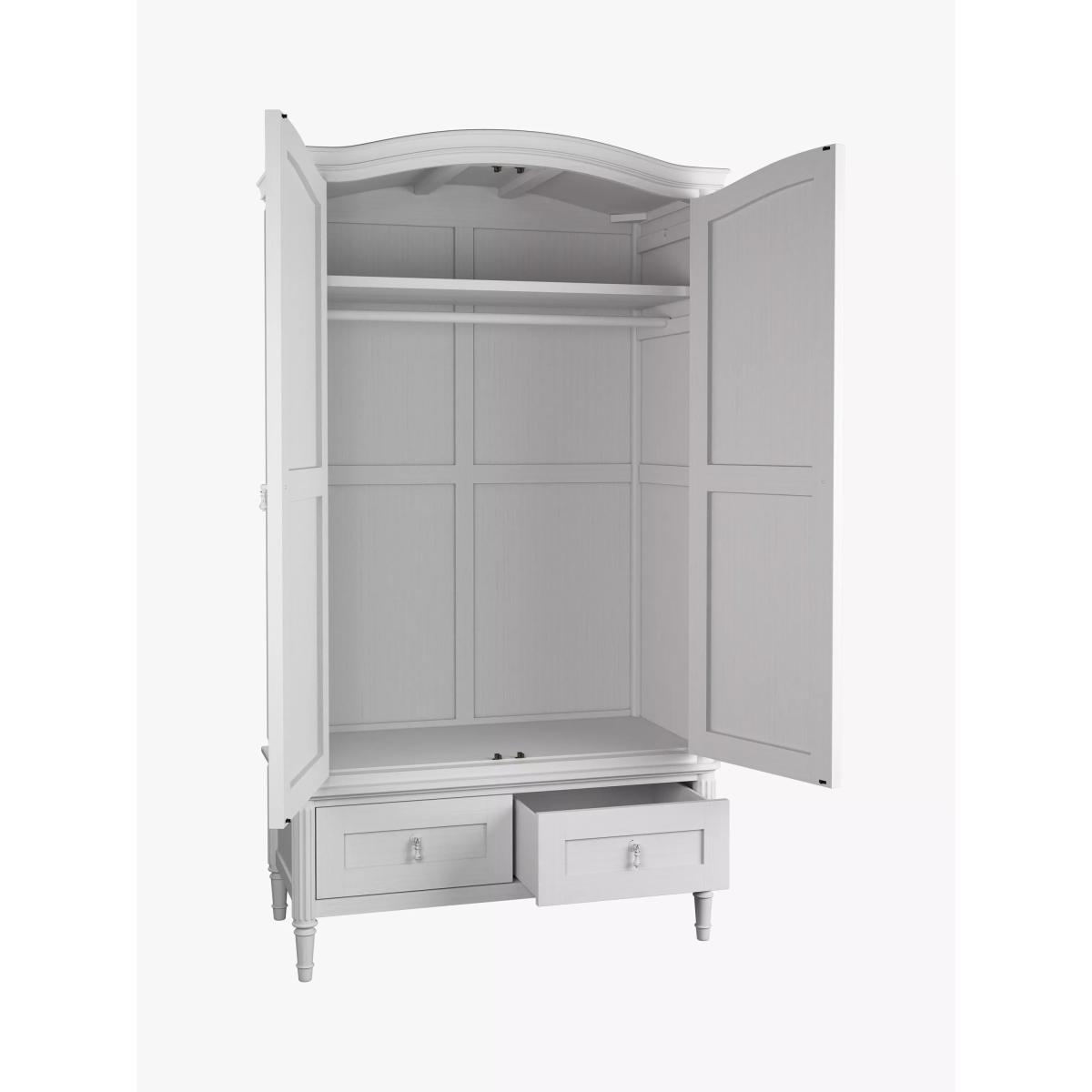 Laura Ashley Bramford 2 Door, 2 Drawer Wardrobe, White – image 4