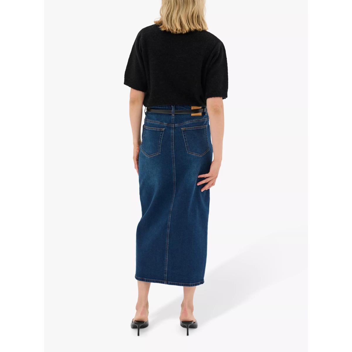 MY ESSENTIAL WARDROBE Dango Denim Midi Skirt, Dark Blue Wash – image 2
