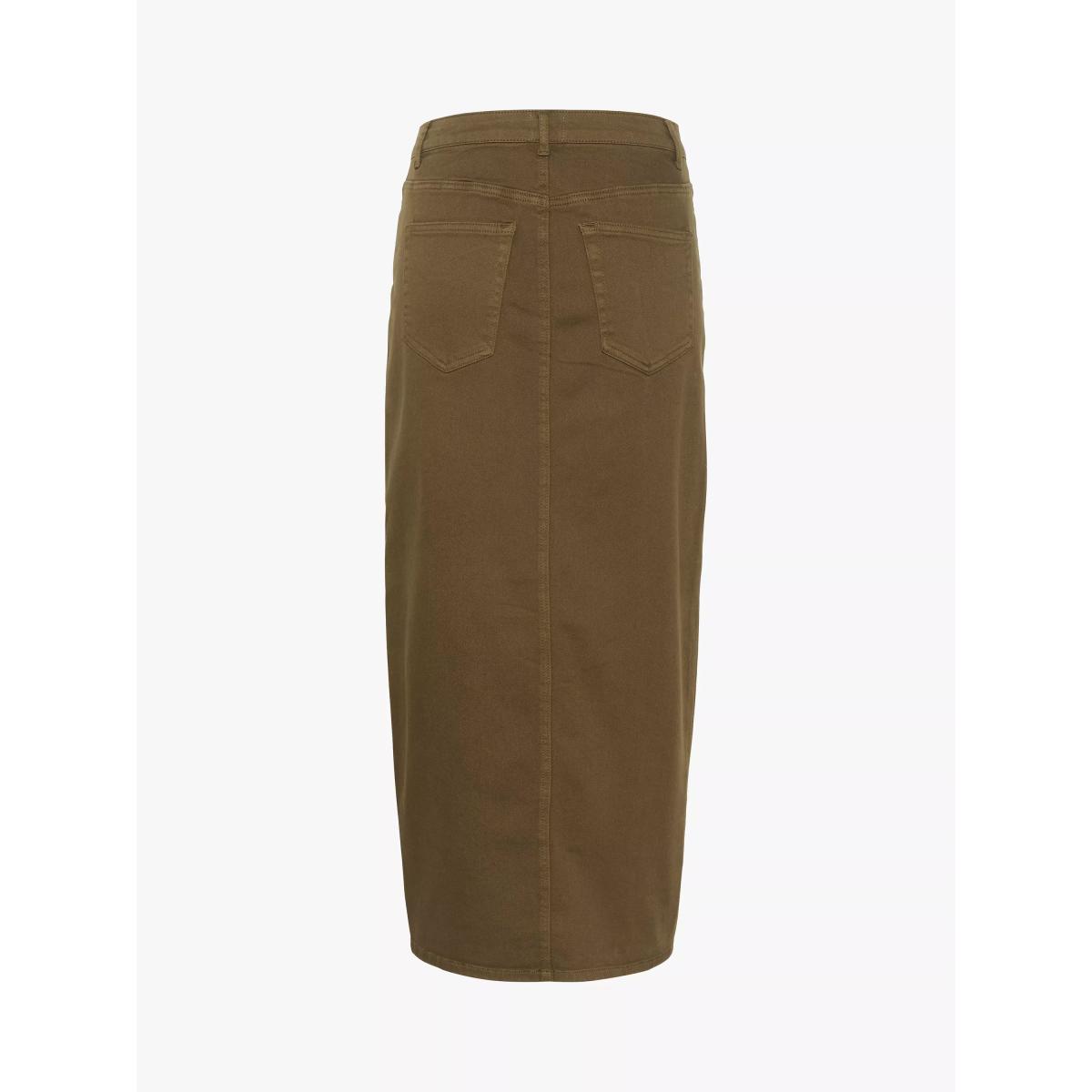 MY ESSENTIAL WARDROBE Lara Slit Maxi Skirt, Military Olive Wash – image 5