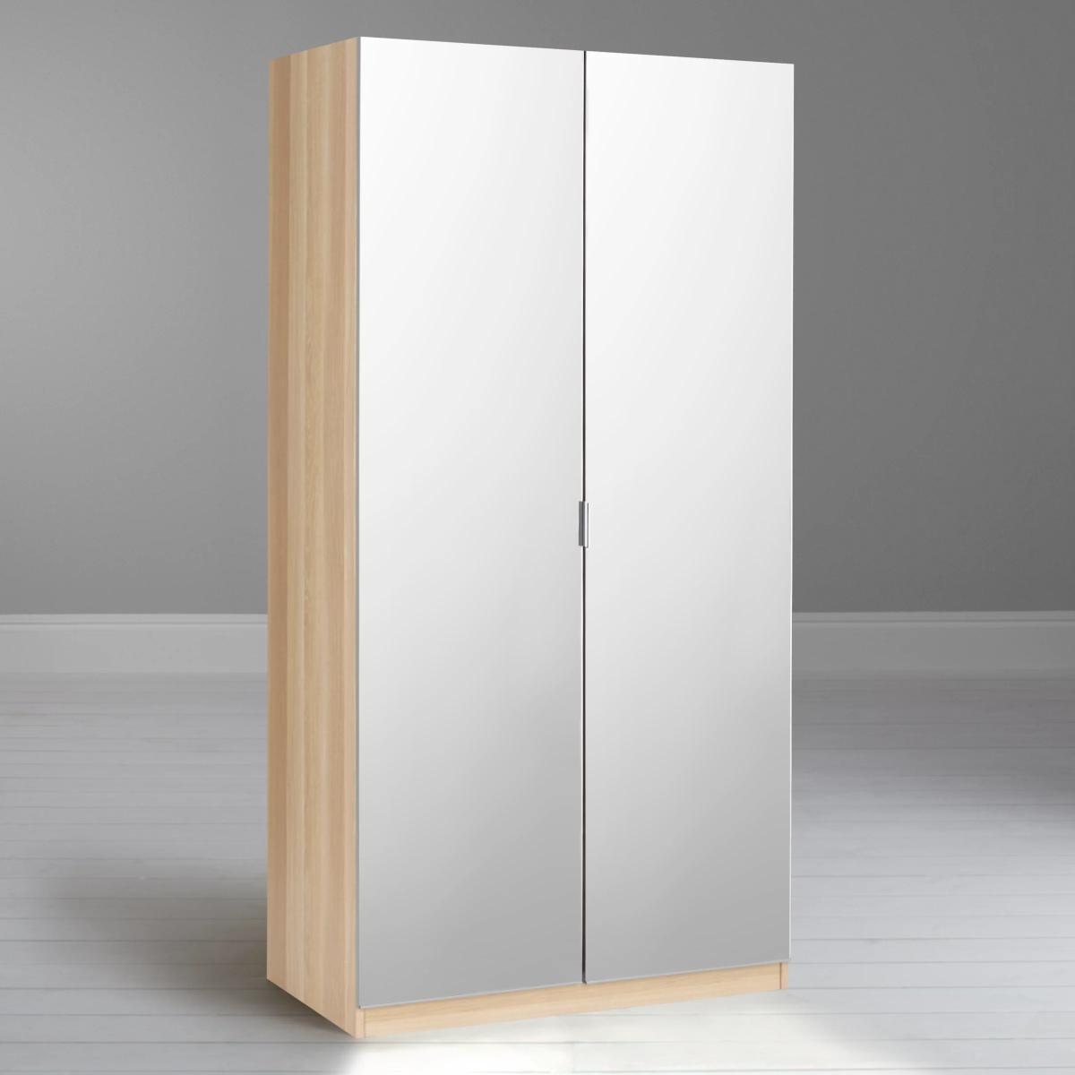 ANYDAY John Lewis & Partners Mix it Mirrored Double Wardrobe, Natural Oak – image 2