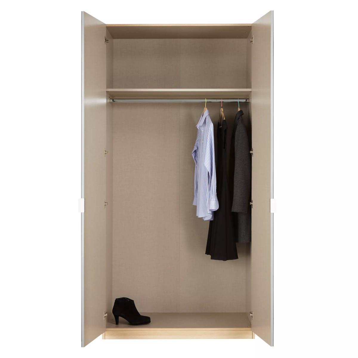 ANYDAY John Lewis & Partners Mix it Mirrored Double Wardrobe, Natural Oak – image 5