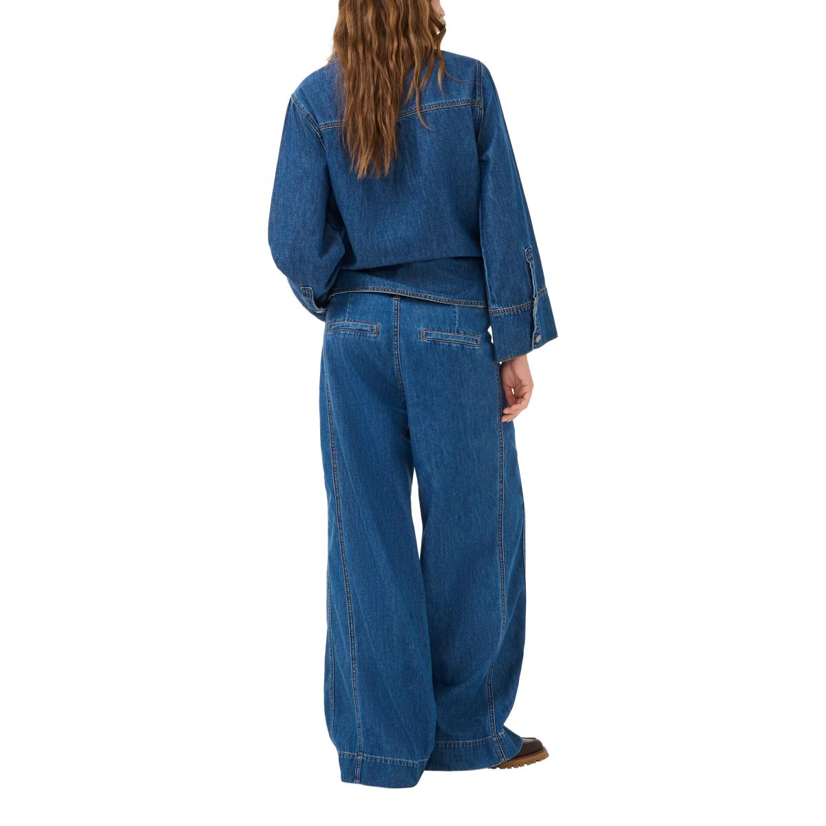 MY ESSENTIAL WARDROBE Hilma Wide Leg Jeans, Mid Blue – image 2