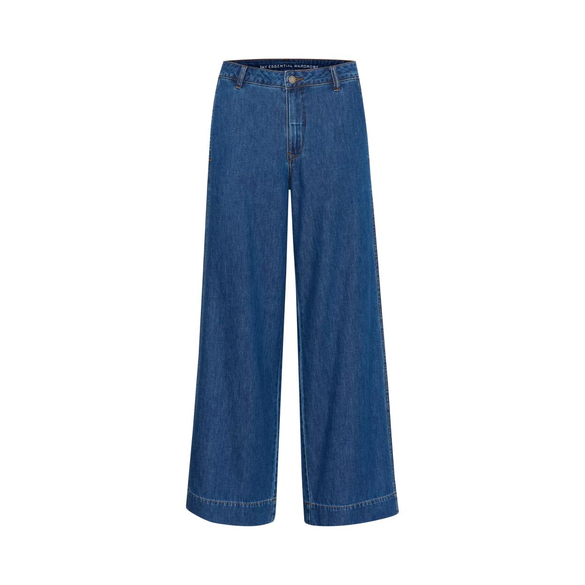 MY ESSENTIAL WARDROBE Hilma Wide Leg Jeans, Mid Blue – image 4