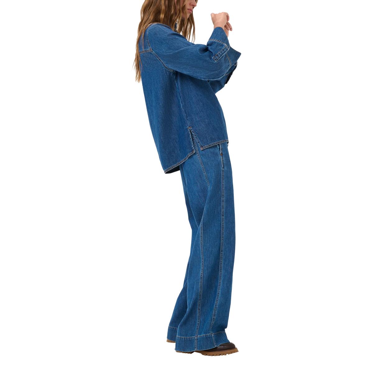 MY ESSENTIAL WARDROBE Hilma Wide Leg Jeans, Mid Blue – image 6