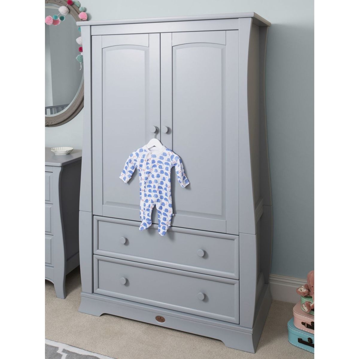 Boori Sleigh Wardrobe, Pebble – image 2