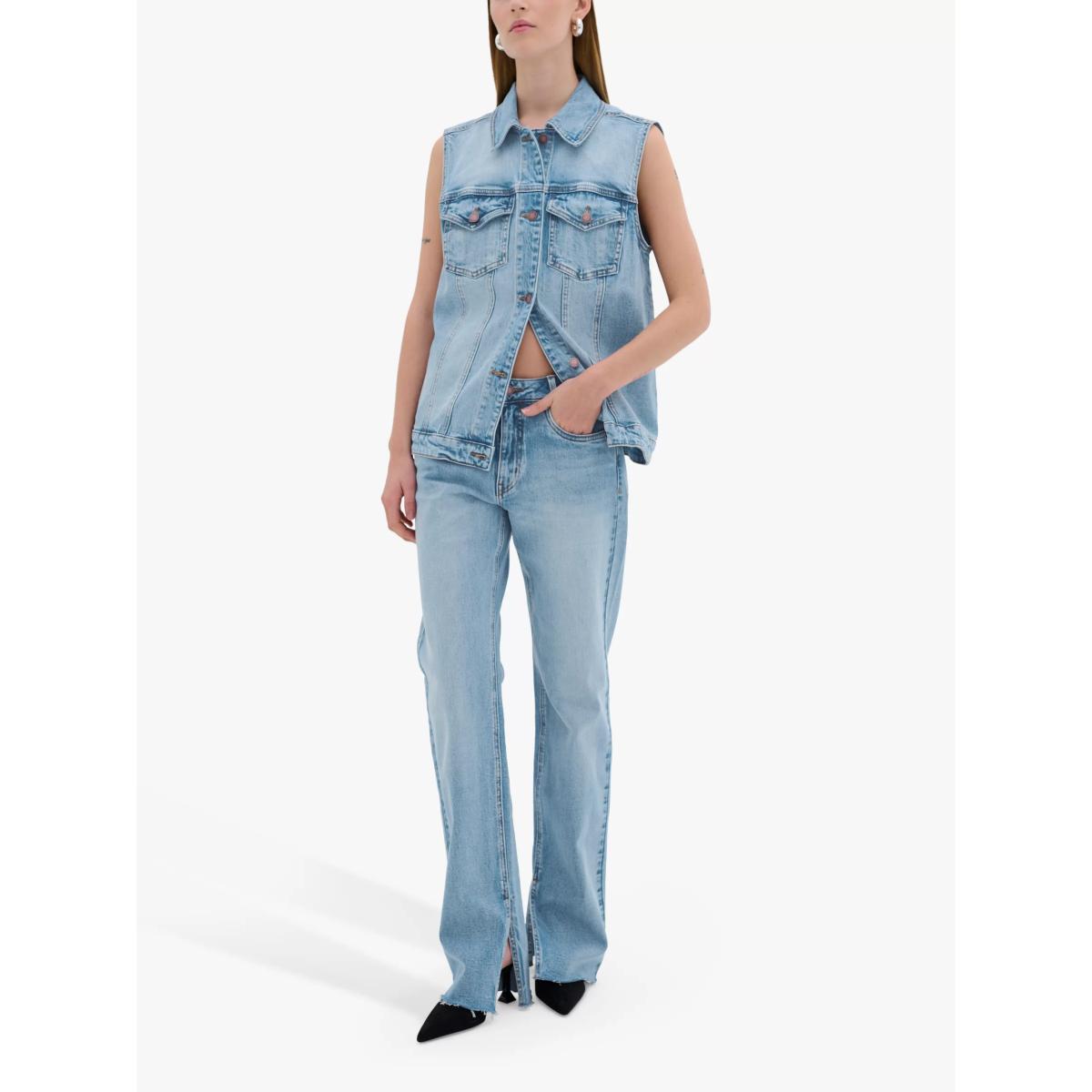 MY ESSENTIAL WARDROBE Daisy Straight Leg Jeans, Light Blue Wash – image 3