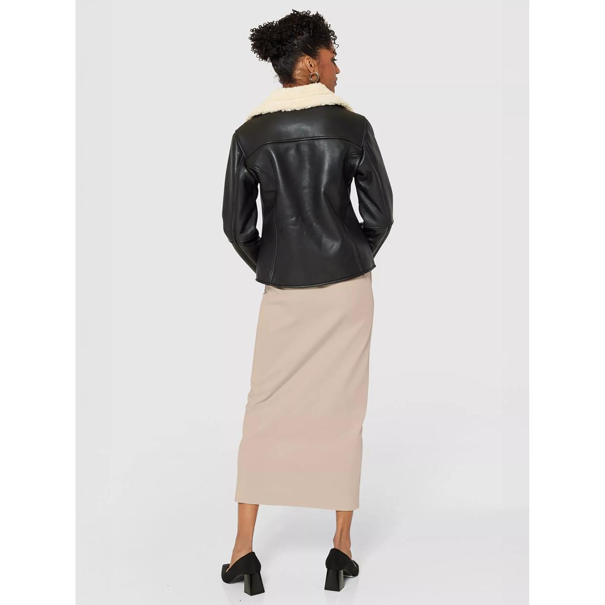 Closet London Cargo Pencil Skirt, Cream – image 4