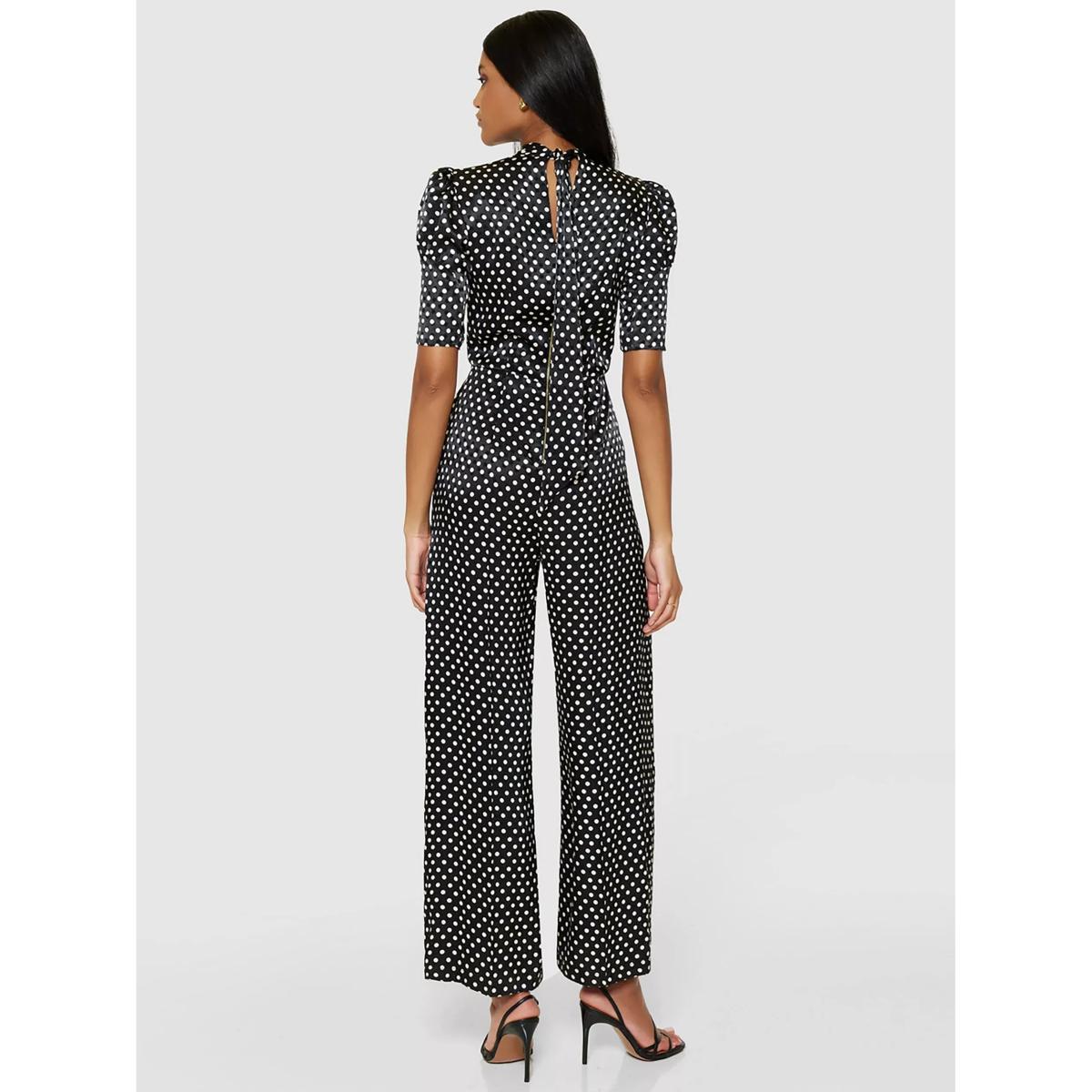 Closet London Polka Dot Jumpsuit, Black – image 5