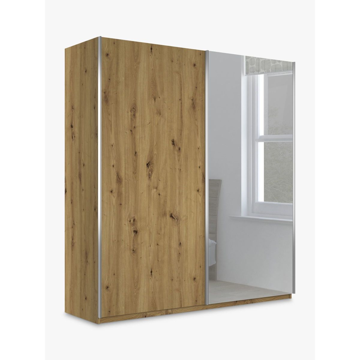 John Lewis & Partners Elstra 200cm Wardrobe Mirrored Sliding Door – image 2