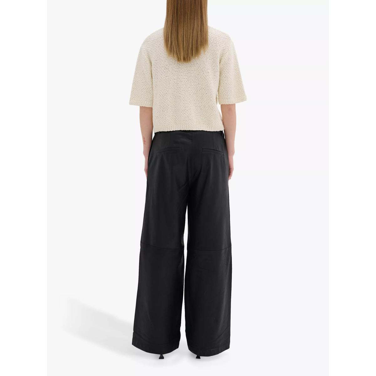 MY ESSENTIAL WARDROBE Gitta Leather Trousers, Black – image 2