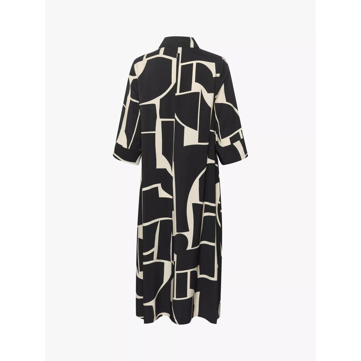 MY ESSENTIAL WARDROBE Kelly Graphic Print Midi Dress, Black/Ecru – image 5