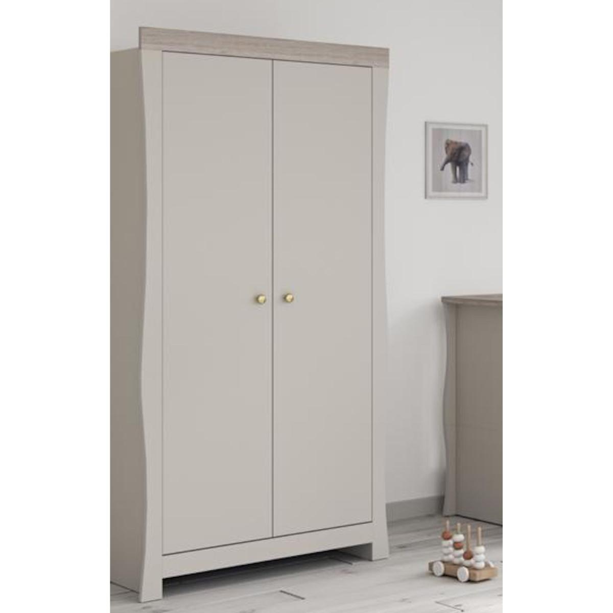 Little Acorns Celeste Double Wardrobe, Cashmere/Grey Ash – image 2