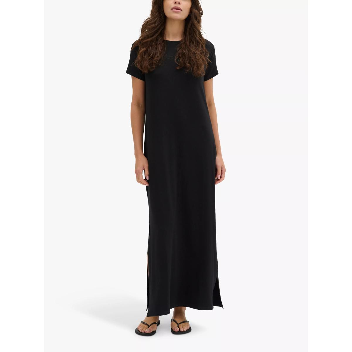 MY ESSENTIAL WARDROBE Vista Jersey Short Sleeve Maxi Dress, Black – image 3