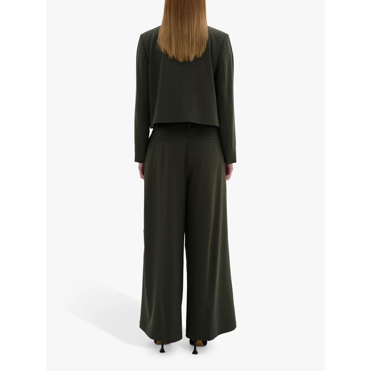 MY ESSENTIAL WARDROBE Hace Wide Leg Trousers, Dark/Green – image 2