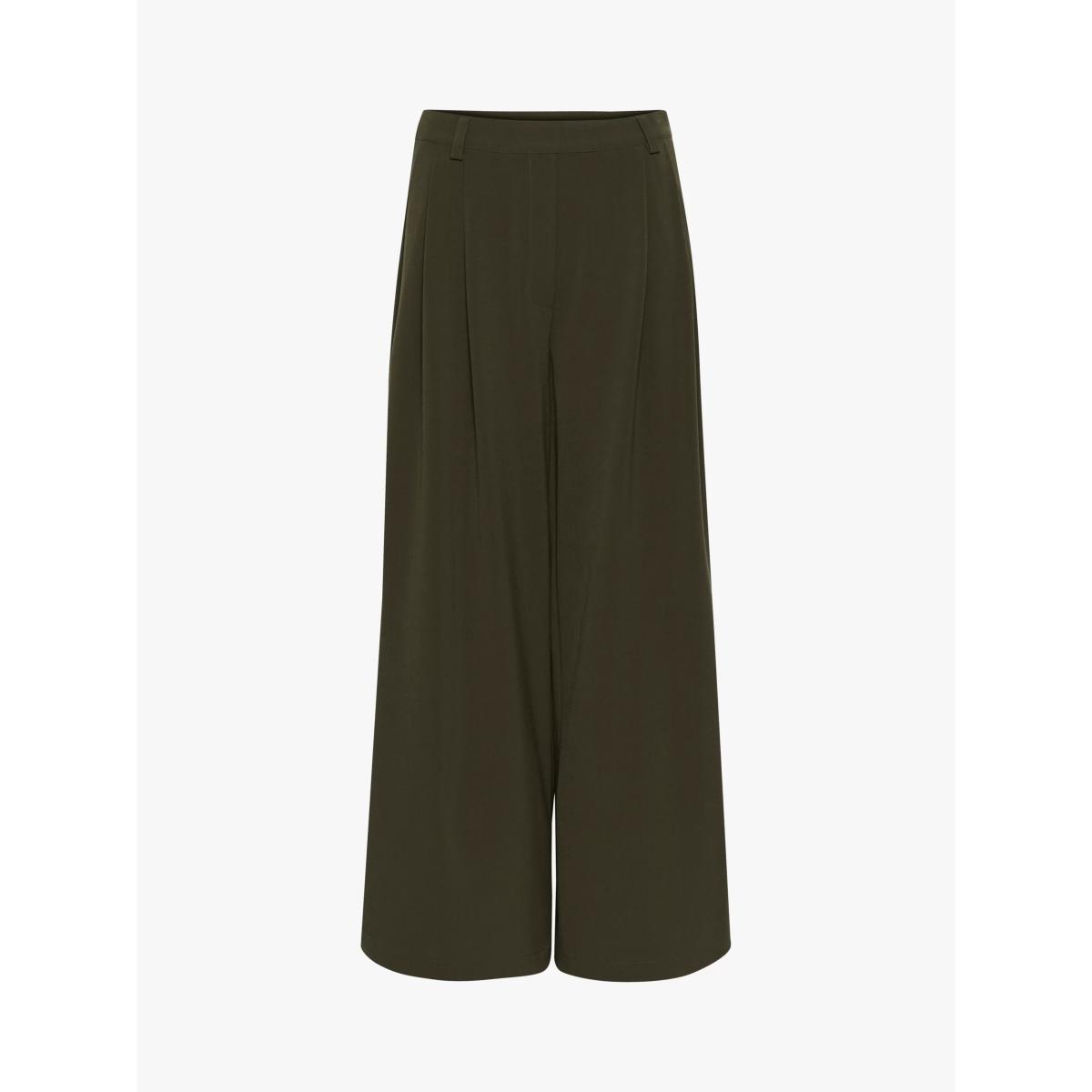 MY ESSENTIAL WARDROBE Hace Wide Leg Trousers, Dark/Green – image 4