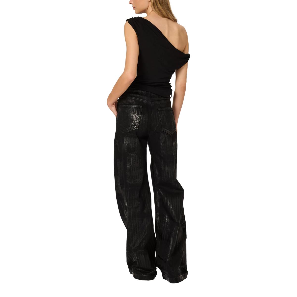 MY ESSENTIAL WARDROBE Giggo Asymmetric Top, Black – image 2