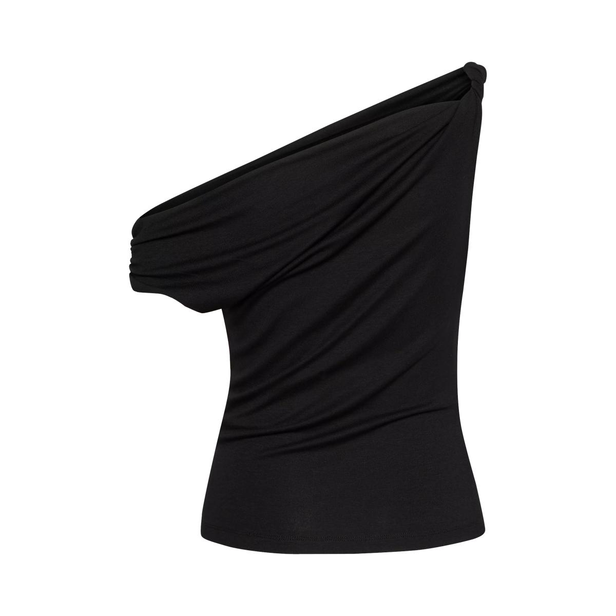 MY ESSENTIAL WARDROBE Giggo Asymmetric Top, Black – image 3