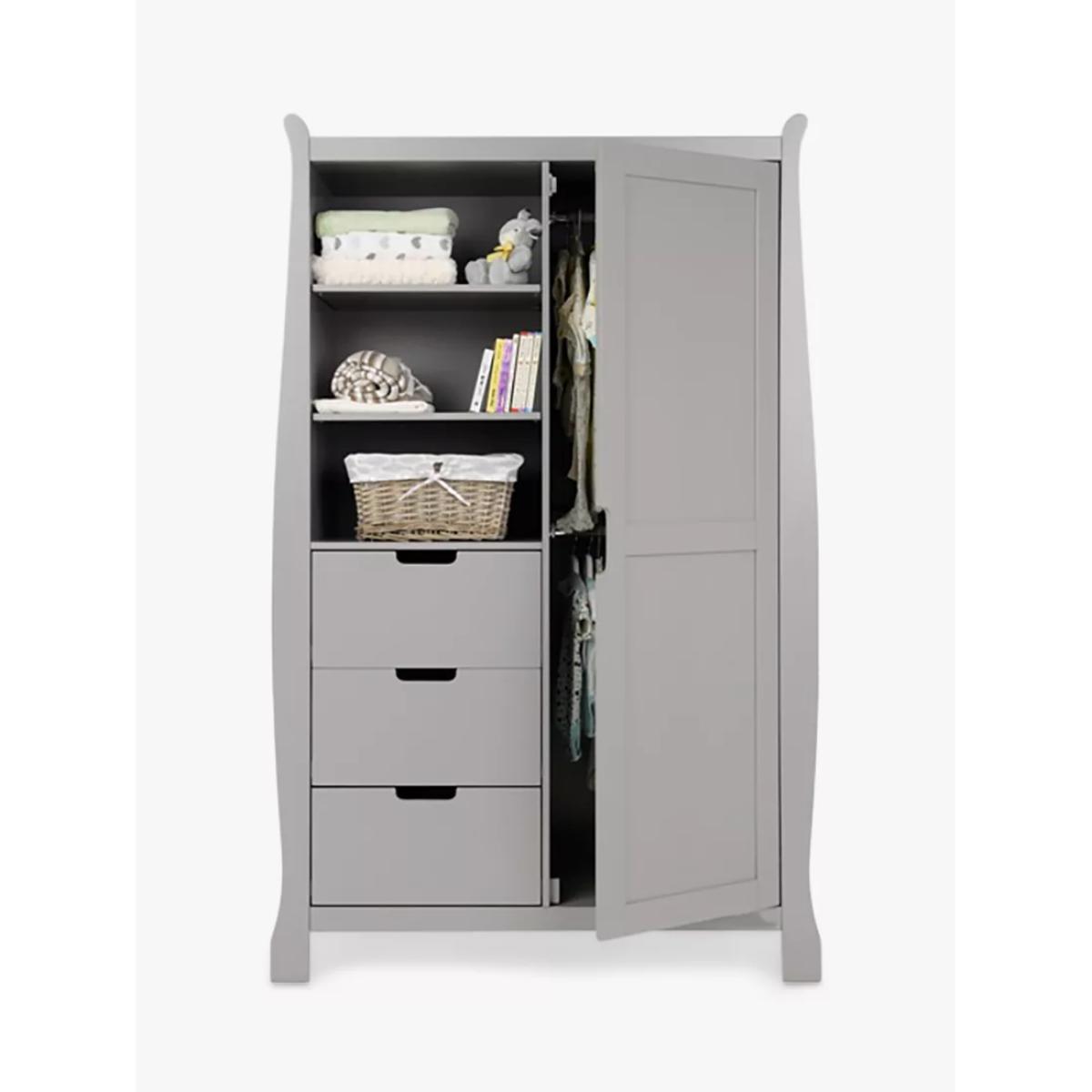 Obaby Stamford Double Wardrobe, Light Grey – image 2