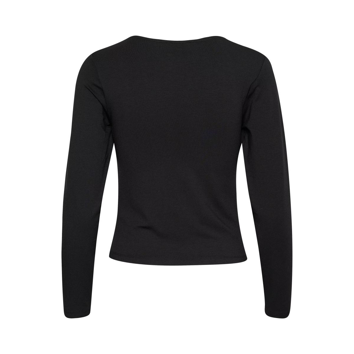 MY ESSENTIAL WARDROBE Allura Asymmetric Ruche Top, Black – image 5