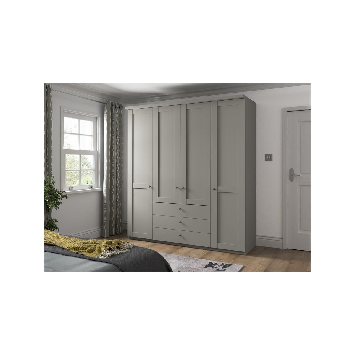 John Lewis & Partners Marlow 200cm Hinged Door Wardrobe with 3 Drawers – image 3