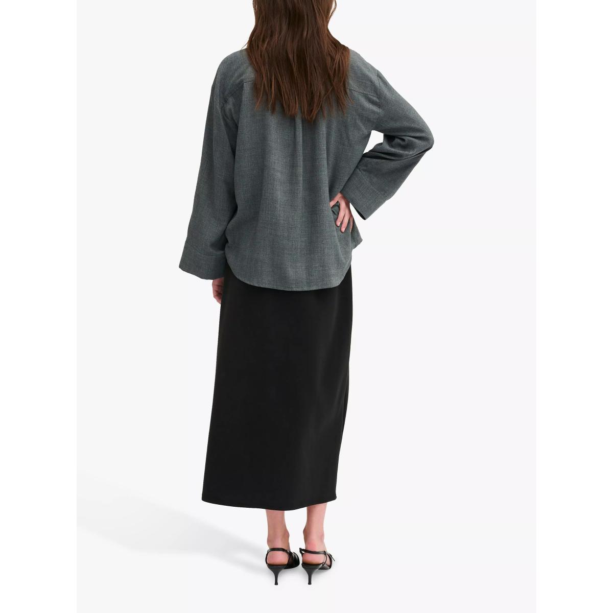 MY ESSENTIAL WARDROBE Elle High Waisted Midi Skirt, Black – image 2